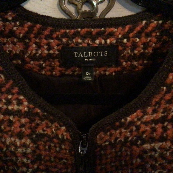 TALBOTS/TWEED ZIP UP JACKET - Picture 4 of 7
